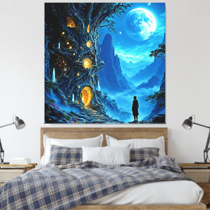 Toile Mystic Tree Home Dreamscape
