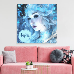 Toile Mystical Ice Queen - Imaginaire Winter Goddess Art