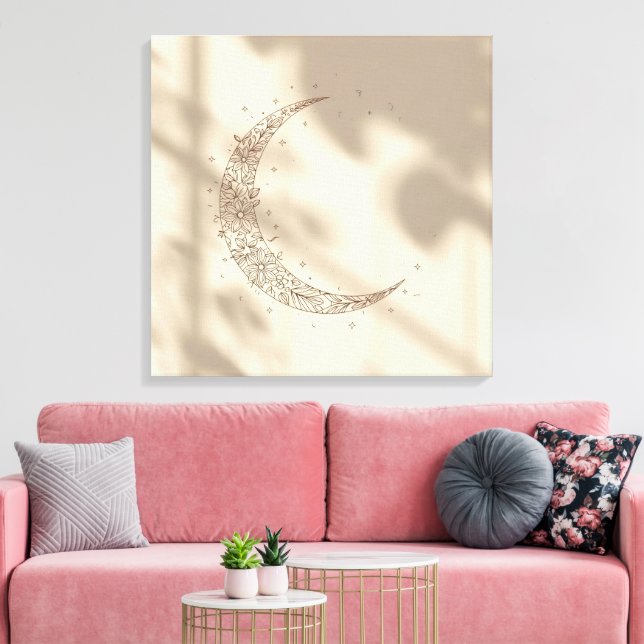 Toile Mystical Moon Wall Art | Celestial Night Sky  (Insitu(Salon))