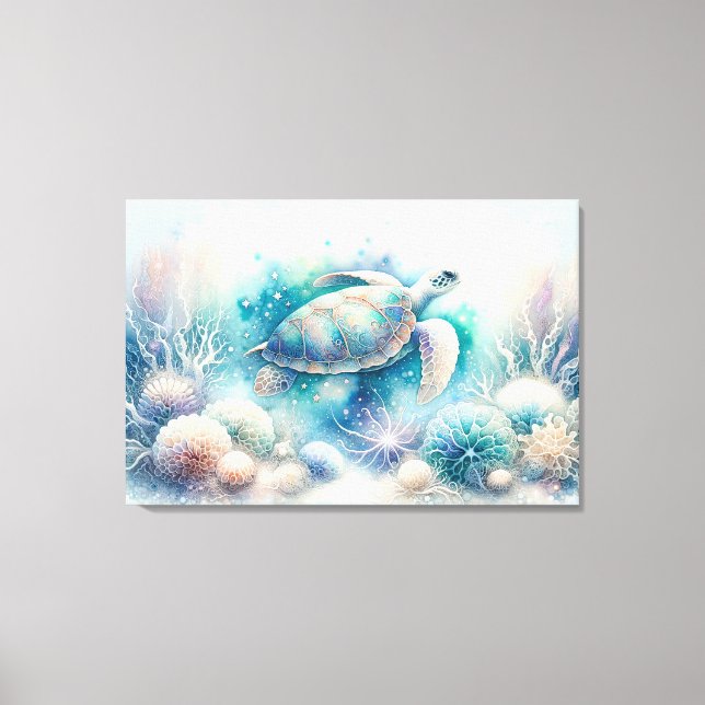 Toile Mystique de tortue sous-marine Imprimer (Recto)