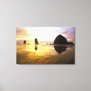 Toile N.A., États-Unis, Oregon, Coucher de soleil à Cann