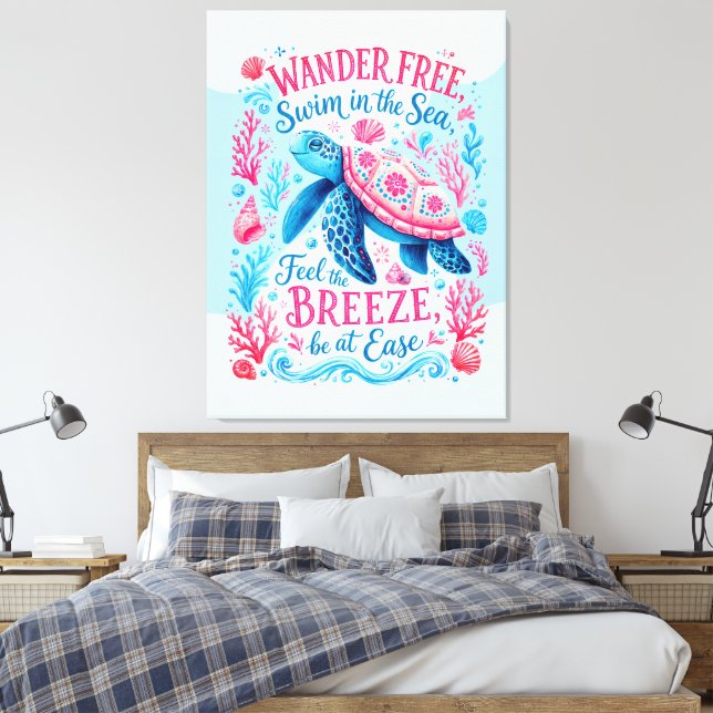 Toile Nager librement dans la mer (Insitu(Chambre))