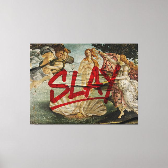 Toile Naissance de Vénus × SLAY – Édition Red Marker (Recto)
