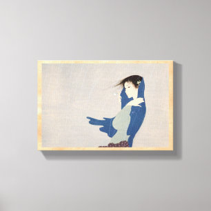 Toile Nakajima Kiyoshi Fine Rain japonaise femme art