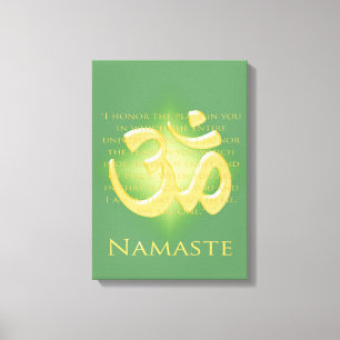 Toile Namaste avec symbole Om