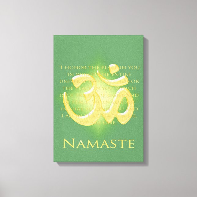 Toile Namaste avec symbole Om (Recto)