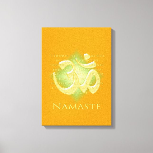 Toile Namaste avec symbole Om (Recto)