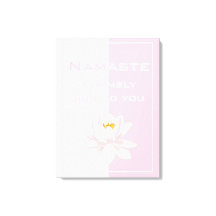 Namaste en rose et blanc