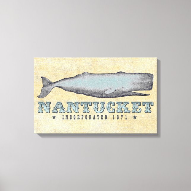 Toile Nantucket Baleine vintage MA Massachusetts Inc 167 (Recto)