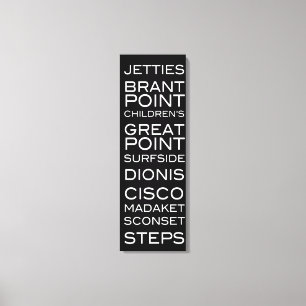 Toile Nantucket échoue le décor noir et blanc de mur