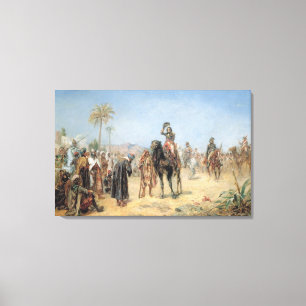 Toile Napoléon arriving à Egyptian Oasis (oil on can