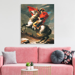 Toile Napoléon franchissant les Alpes Peinture à l'huile