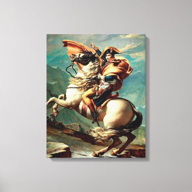 Toile Napoléon Traverser les Alpes par Jacques-Louis Dav (Recto)