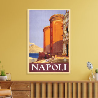 Toile Napoli, Italie, Château Castel Nuovo Voyage Rétro