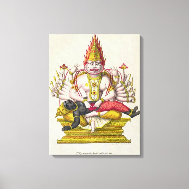 Toile Narasimha, gravée par Marlet (Recto)