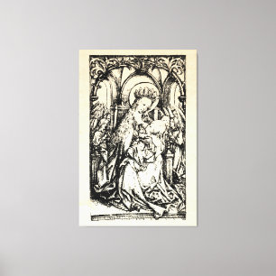 Toile Nativité de Noël Vierge et Enfant Vierge Marie