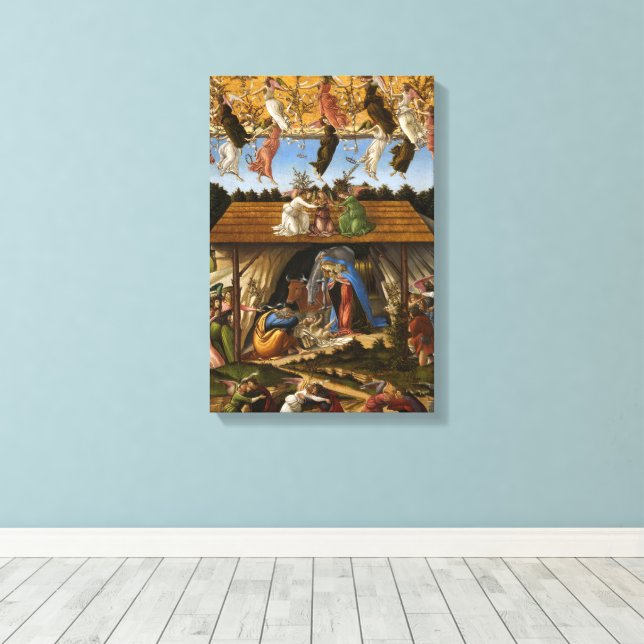 Toile Nativité mystique, 1500 par Sandro Botticelli (Insitu (Plancher de Bois))