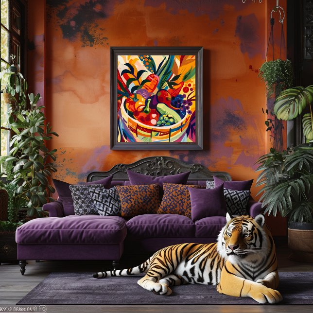 Toile Naturaleza Muerta: Frutas en Estilo Favista. (Créateur téléchargé)