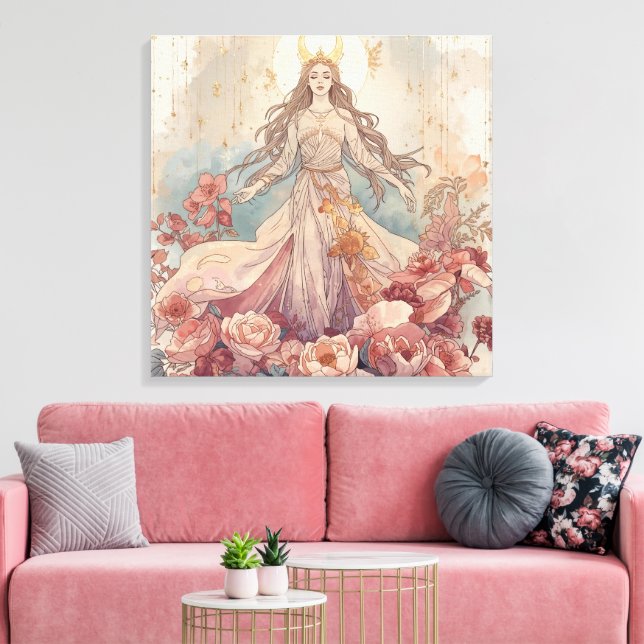 Toile Nature Goddess Boho Wall Art  (Insitu(Salon))