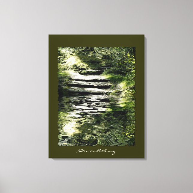 Toile Nature Lover Trees Forest Stone Trails Art Print (Recto)