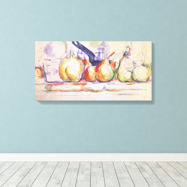 Toile Nature morte avec casserole de Paul Cezanne (Insitu (Plancher de Bois))