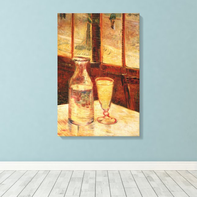 Toile Nature morte avec de l'absinthe de Vincent van Gog (Insitu (Plancher de Bois))