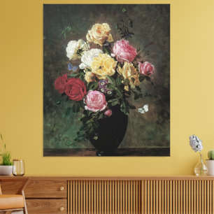 Toile Nature morte avec des fleurs dans un vase par Olaf