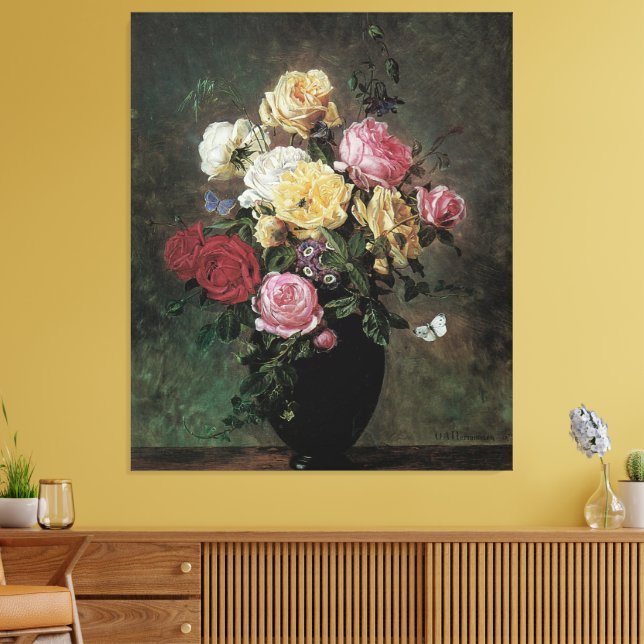 Toile Nature morte avec des fleurs dans un vase par Olaf (Insitu(Salon))