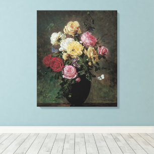 Toile Nature morte avec des fleurs dans un vase par Olaf