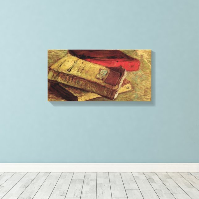 Toile Nature morte avec trois livres par Vincent van Gog (Insitu (Plancher de Bois))