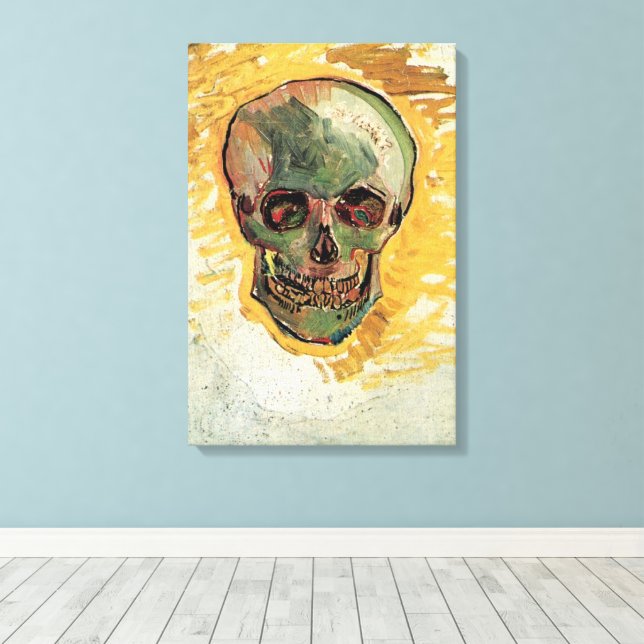 Toile Nature morte Crâne par Vincent van Gogh (Insitu (Plancher de Bois))