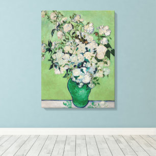 Toile Nature morte Roses dans un vase par Vincent van Go