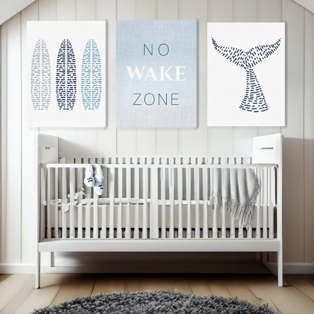 Toile Nautical Beach Baby No Wake Zone (Nautical Beach Baby No Wake Zone Canvas Print)
