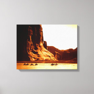 Toile Navajo Riders In Canyon De Chelly 1904