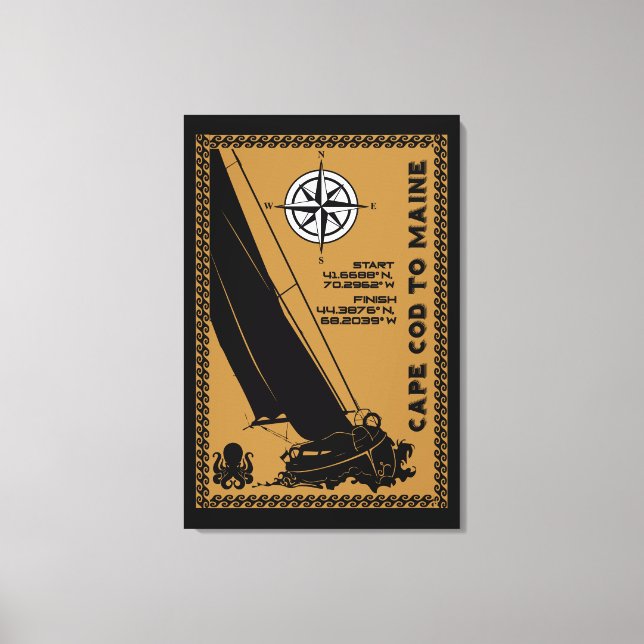 Toile Naviguer de Cape Cod au Maine (Recto)