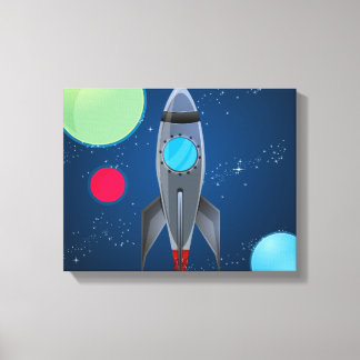 Toile Navire à fusée spatiale