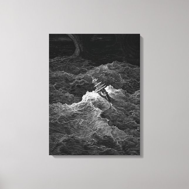 Toile Navire en mer tempétueuse (Recto)