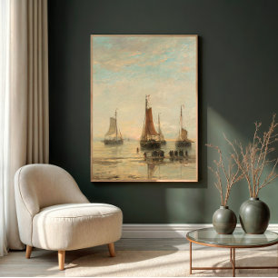 Toile Navires d'art mural nautique du port vintage à Sho