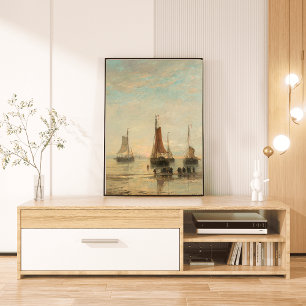 Toile Navires d'art mural nautique du port vintage à Sho