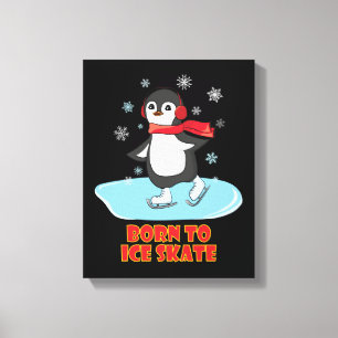 Toile Né À Patinage Sur Glace Patinage Cute Penguin