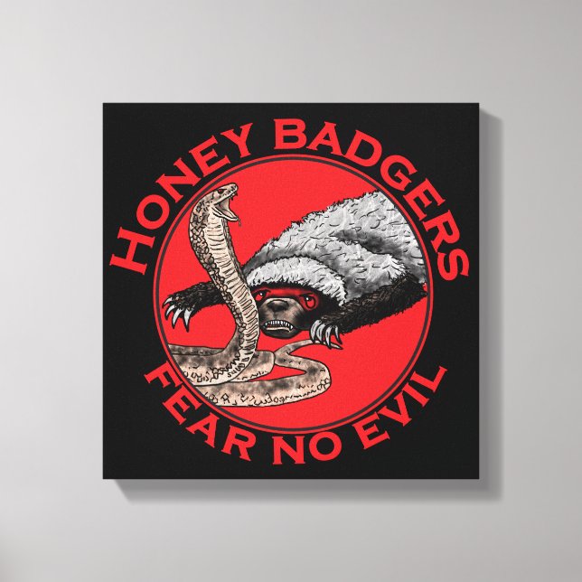 Toile Ne craignez aucun mal Badass Honey Badger Red Anim (Recto)