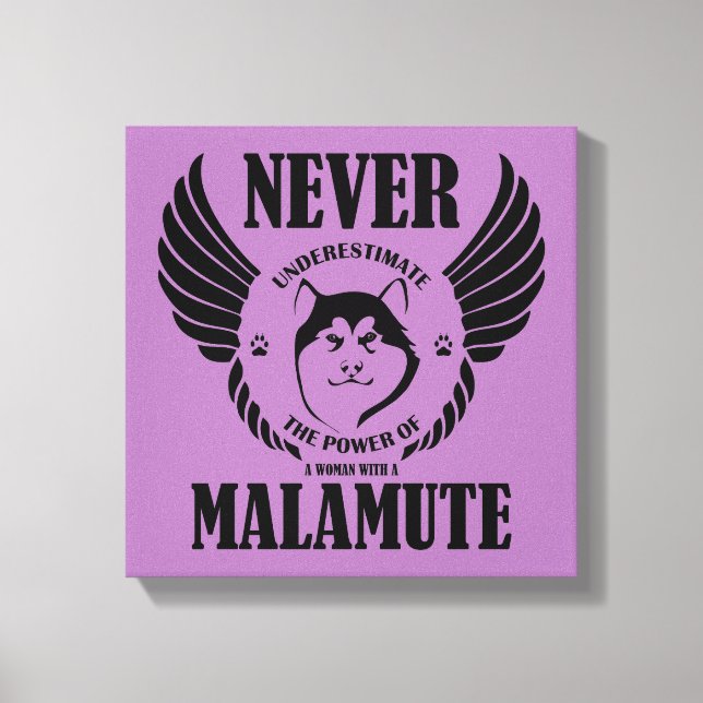 Toile Ne jamais sous-estimer le malamut (Recto)