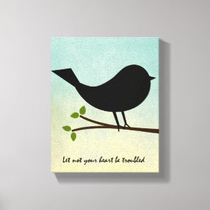 Toile Ne laissez pas votre coeur être troublé Bible Vers