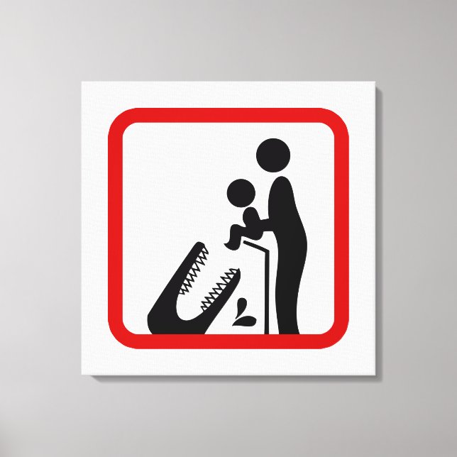 Toile Ne pas nourrir le bébé au Zoo du Crocodile (Recto)