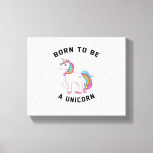 Toile Né pour être une licorne T-shirt_ Vintage jolie