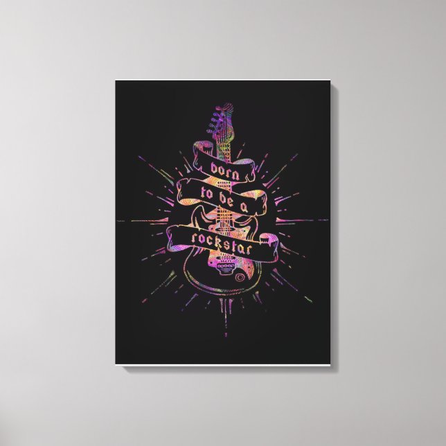 Toile Né pour être une rock star (Recto)