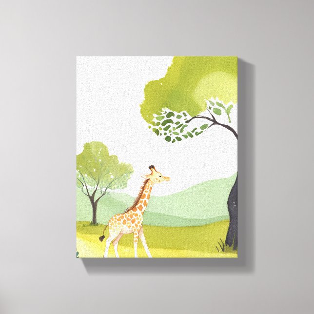 Toile Né pour Explorer | Art de Pépinière à l'Aquarelle  (Recto)
