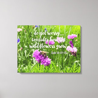Toile Ne Vous Inquiétez Pas Fleurs Sauvages Abee Bible C