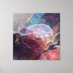 Toile Nébuleuse cérébrale lumineuse Énergie neurale