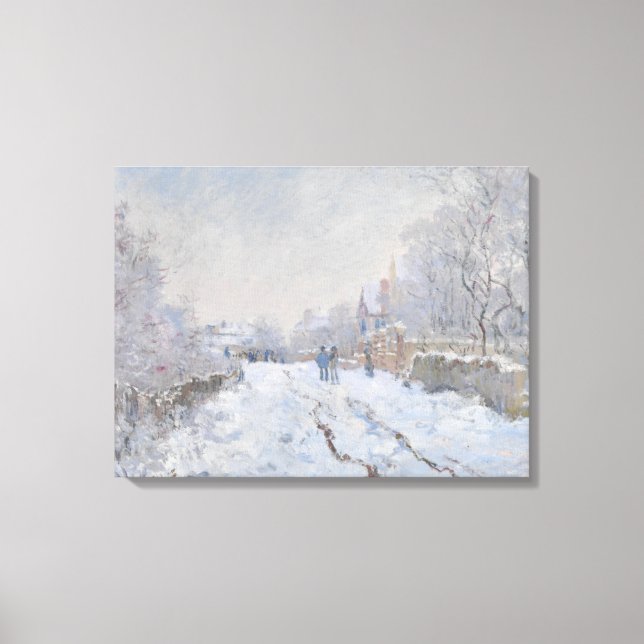 Toile Neige à Argenteuil (par Claude Monet) (Recto)
